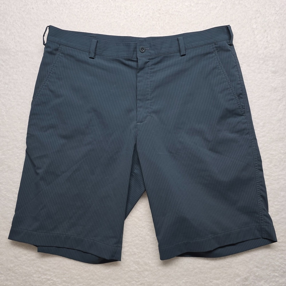 Nike Golf Dri-FIT Pinstripe Shorts Size 36 Blue Gray Flat Modern‎ Athleisure